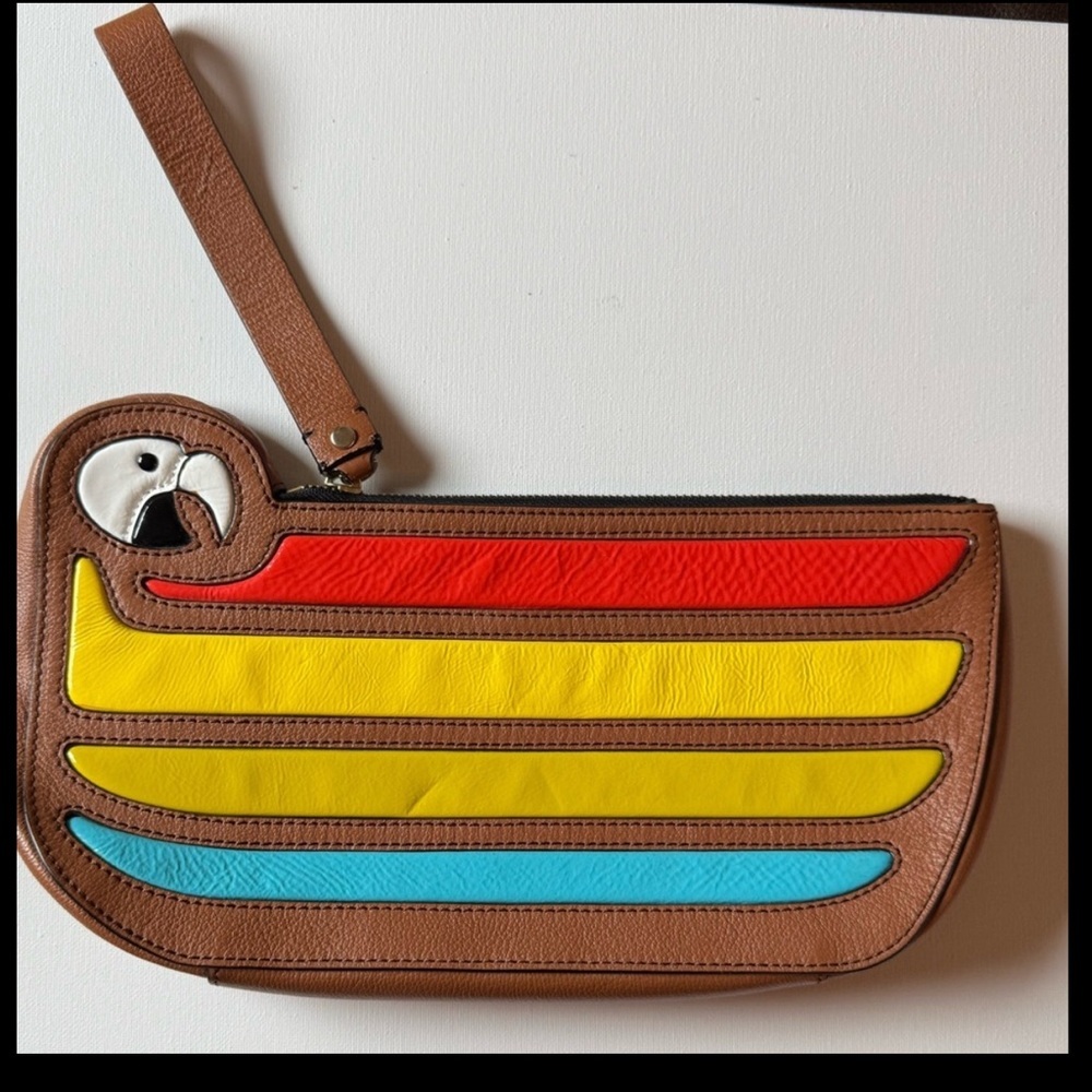 Vintage Kate Spade Macaw Parrot Cay Clutch - Picture 9 of 12